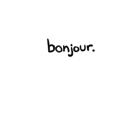 Cartoon Duck Saying Bonjour Sticker
