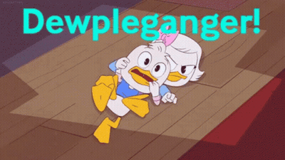 Cartoon Duck Saying Dewpleganger GIF