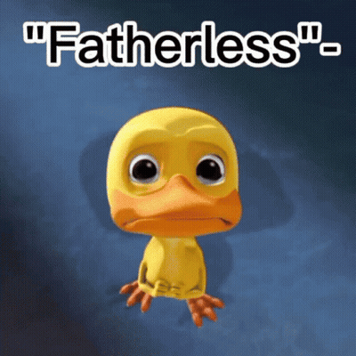 Cartoon Duck Saying Fatherless GIF