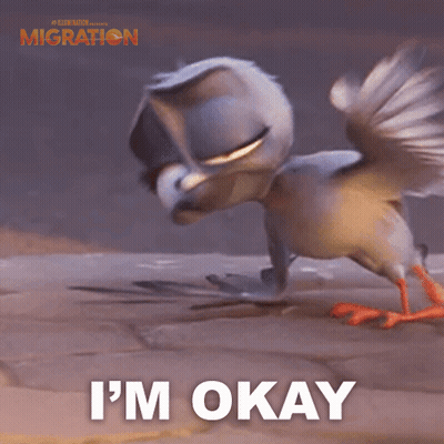 Cartoon Duck Saying Im Okay