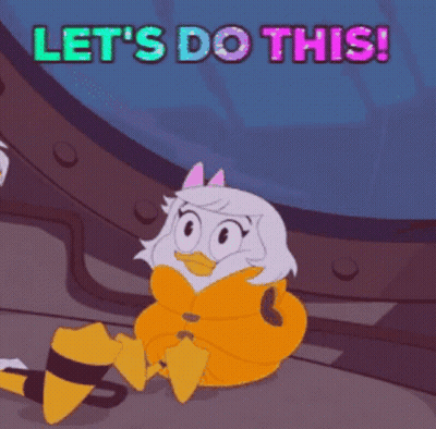 Cartoon Duck Saying Lets Do This GIF