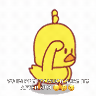 Cartoon Duck Saying Yo It's After 2 PM GIF
