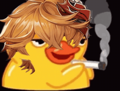 Cartoon Duck Smoking Cigarette GIF
