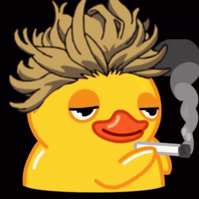 Cartoon Duck Smoking Cigarette GIF
