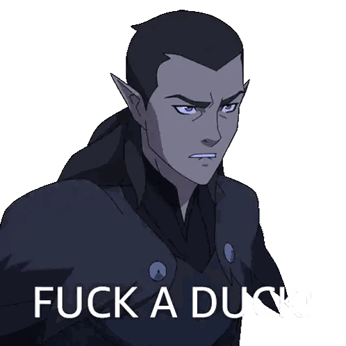 Cartoon Duck With Fuck Word Sticker