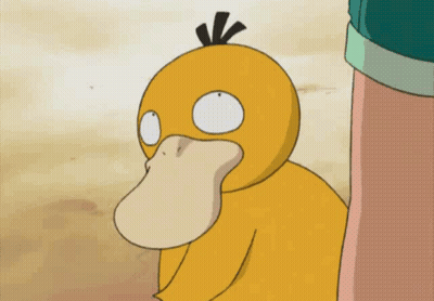 Cartoon Duck With Long Beak Eating GIF