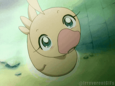 Cartoon Duck With Pink Beak GIF