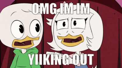 Cartoon Ducks Saying Omg Im Yiiking Out