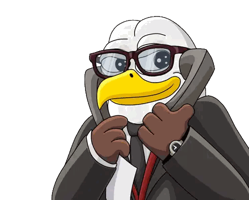 Cartoon Eagle Wearing Glasses And Watch Sticker
