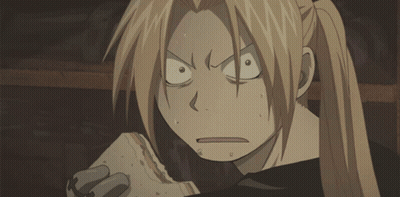 Cartoon Eating Bread Surprised GIF