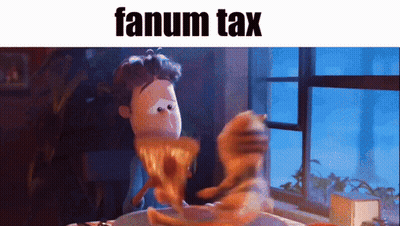 Cartoon Eating Pizza Fanum Tax GIF