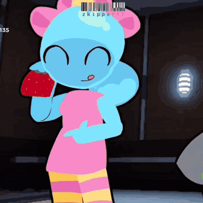 Cartoon Eating Strawberry 135 GIF
