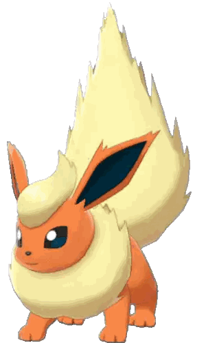 Cartoon Eevee With Yellow Tail And Blue Eye Sticker