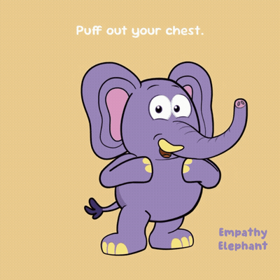 Cartoon Elephant Take A Deep Breath GIF