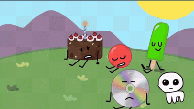 Cartoon Envelope Cake And CD Group GIF
