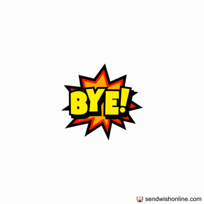 Cartoon Explosion Saying Bye GIF