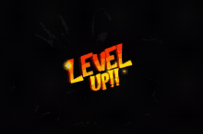 Cartoon Explosion Saying Level Up GIF