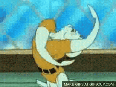 Cartoon Explosion With Blue Sky And Clouds GIF
