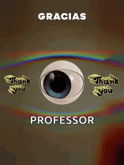 Cartoon Eye Saying Gracias GIF