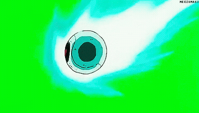 Cartoon Eye With Blue And Green Background GIF