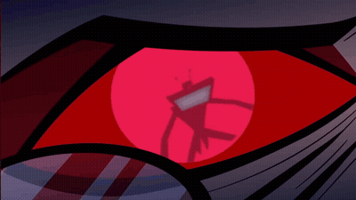 Cartoon Eye With Red Circle
