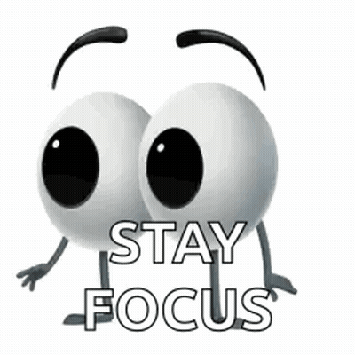 Cartoon Eyes With Arms And Legs Stay Focus GIF