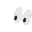 Cartoon Eyes With Black Circles Sticker