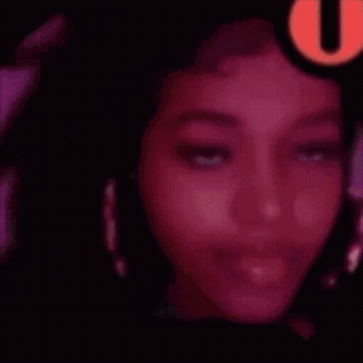 Cartoon Face Close Up Purple Eyeshadow GIF