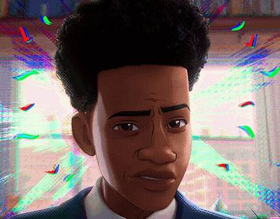 Cartoon Face Close Up With Birds GIF