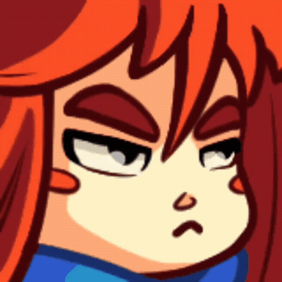 Cartoon Face Close Up With Blue Scarf GIF