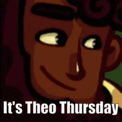 Cartoon Face Saying It's Theo Thursday GIF