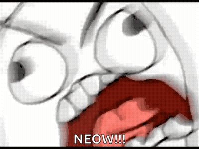 Cartoon Face Sticking Out Tongue Saying Neow GIF