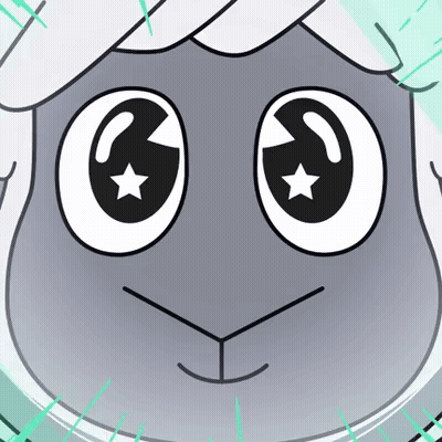 Cartoon Face With Big Eyes Close Up GIF