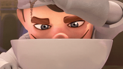 Cartoon Face With Bowl GIF