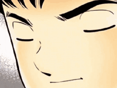 Cartoon Face With Eyes Closed And Beard GIF