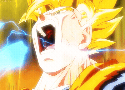 Cartoon Face With Lightning Bolt Background GIF