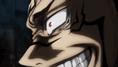 Cartoon Face With Red Eye and Big Smile