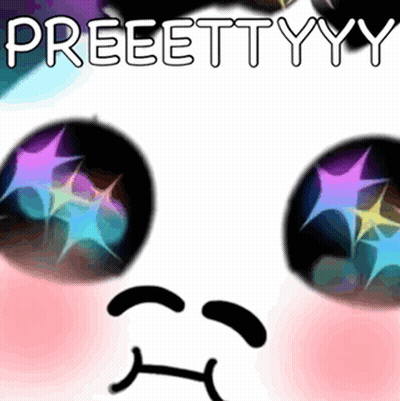Cartoon Face With Stars In Eyes Saying Preeettyyy GIF