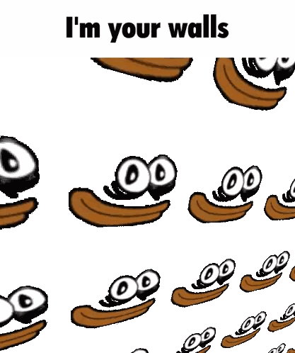 Cartoon Faces With Im Your Walls Sticker
