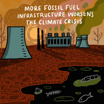 Cartoon Factory More Fossil Fuel Infrastructure Worsens Climate Crisis GIF