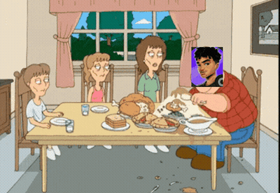 Cartoon Family Sitting Around Table GIF
