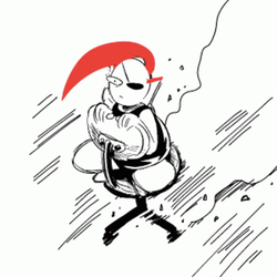 Cartoon Fast Rotate On Chair GIF