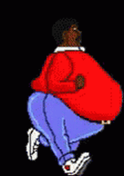 Cartoon Fat Albert Running  GIF