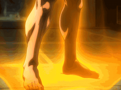 Cartoon Feet On Yellow Background GIF
