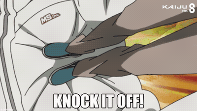 Cartoon Feet Saying Knock It Off GIF
