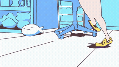 Cartoon Feet Wearing Yellow Shoes GIF