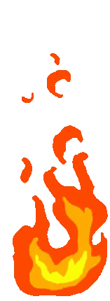 Cartoon Fire With Flames Sticker