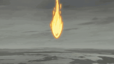 Cartoon Fireball With Letters H And I GIF