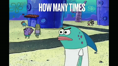 Cartoon Fish Saying How Many Times GIF