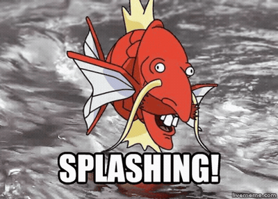 Cartoon Fish Splashing GIF